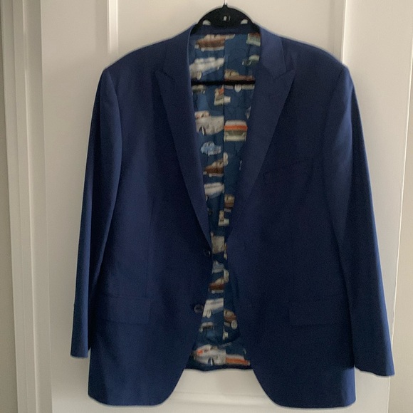 Blue Blazer sz L Worn Few Times - Picture 1 of 8